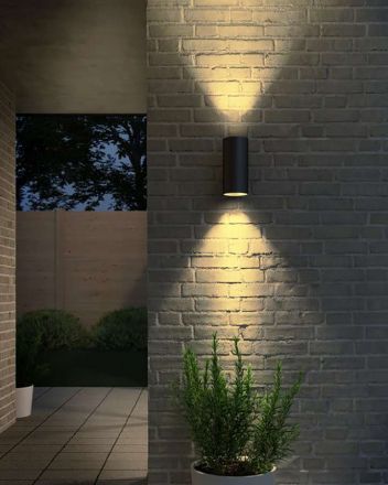 Απλικα Τοιχου LED Up-Down 2x3W IP65 Μαύρο