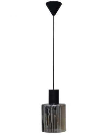 Heronia Lighting Μοντέρνο Κρεμαστό Φωτιστικό Mirror-C- 1L Fume Φ14 E27