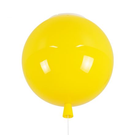 BALLOON 00651 Μοντέρνο Παιδικό Φωτιστικό Οροφής Μονόφωτο Κίτρινο Πλαστικό Μπάλα Φ30 x Υ33cm