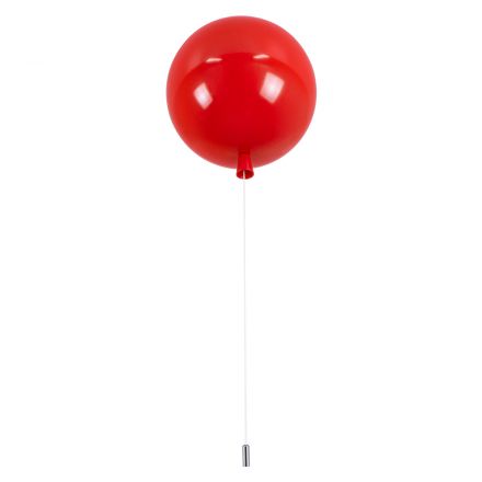 BALLOON Παιδικό Φωτιστικό Οροφής - Κόκκινο Πλαστικό Μπάλα Φ30 x Υ33cm