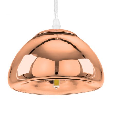 CRISTIN Κρεμαστό Φωτιστικό - 1 x G4 AC 230V Χάλκινο Γυάλινο Φ18 x Υ13cm