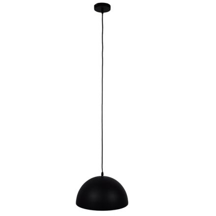 GloboStar® CHIME 01004 Μοντέρνο Κρεμαστό Φωτιστικό Οροφής Μονόφωτο Μαύρο Μεταλλικό Καμπάνα Φ30 x Y15cm