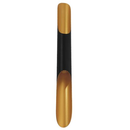 GloboStar® CHARME 01302 Μοντέρνο Φωτιστικό Τοίχου Απλίκα Δίφωτο Μαύρο - Χρυσό Μεταλλικό Φ5.5 x Π8 x Υ60cm