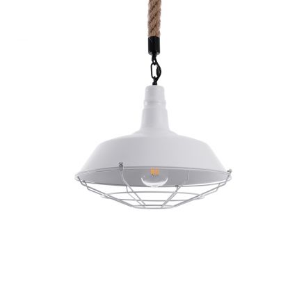 CRANE 01409 Vintage Κρεμαστό Φωτιστικό Οροφής με Ντουί 1xE27 IP20 Λευκό & Μπεζ