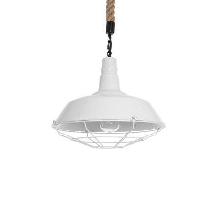 PUPPET 01412 Vintage Κρεμαστό Φωτιστικό Οροφής με Ντουί 1xE27 IP20 Λευκό & Μπεζ