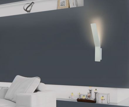 Luma Επίτοιχο Φωτιστικό LED 9W 3000K Αλουμίνιο Λευκό 41x7 IP20