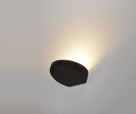 Luma Επίτοιχο Φωτιστικό LED 6W 3000K Αλουμίνιο Μαύρο 4x15cm IP20
