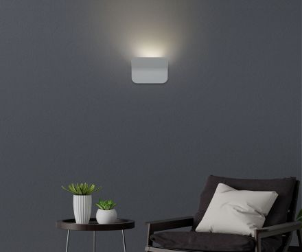 Luma Επίτοιχο Φωτιστικό LED 12W 3000K Αλουμίνιο Λευκό 21x15,5 IP20
