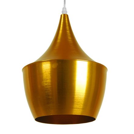 SHANGHAI GOLD Κρεμαστό Φωτιστικό - Χρυσό Μεταλλικό Καμπάνα - Φ24 x Y30cm