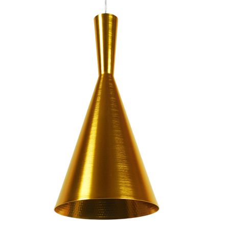 SHANGHAI GOLD Κρεμαστό Φωτιστικό - Χρυσό Μεταλλικό Καμπάνα - Φ18 x Y38.5cm