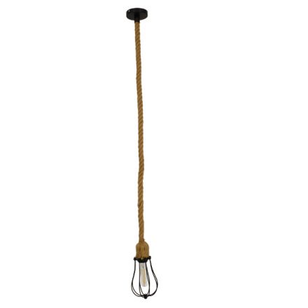 CAMBER 01594 Vintage Κρεμαστό Φωτιστικό Οροφής με Ντουί 1xE27 IP20 Μαύρο & Μπεζ
