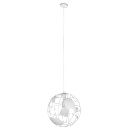 EARTH 01664 Vintage Κρεμαστό Φωτιστικό Οροφής με Ντουί 1xE27 IP20 Λευκό