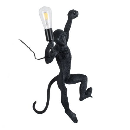 APES Μοντέρνο Επιτοίχιο Φωτιστικό Απλίκα - IP20 Μαύρο Πλαστικό - Μ34 x Π31 x Υ61cm