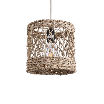 ECUADOR Boho Κρεμαστό Φωτιστικό - Φ20 x Υ20cm Μπεζ Seagrass Φύκι Πλέγμα
