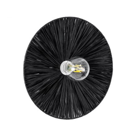 COLOMBO Boho Επιτοίχιο Φωτιστικό - Μαύρη - Φ40 x Υ9cm
