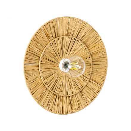 COLOMBO Boho Επιτοίχιο Φωτιστικό - Μπεζ Φ40 x Υ9cm