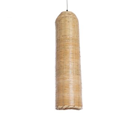 WAIKIKI Boho Κρεμαστό Φωτιστικό - Φ20 x Υ80cm Μπεζ Ξύλινο Μπαμπού 