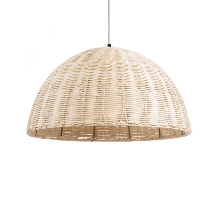 MONTANA Boho Κρεμαστό Φωτιστικό - Φ50 x Υ25cm Μπεζ Μπαμπού Πλέγμα 