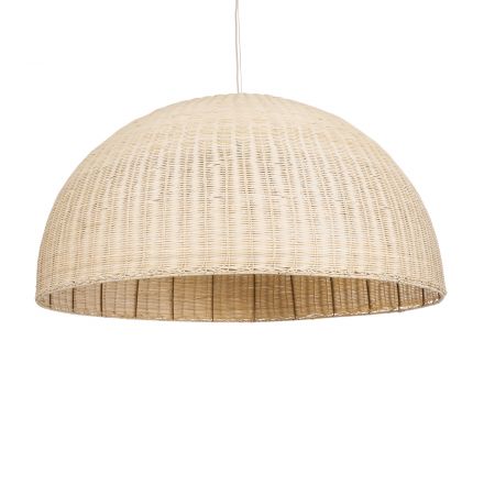 MONTANA Boho Κρεμαστό Φωτιστικό - Φ120 x Υ60cm - Μπεζ Μπαμπού Πλέγμα 