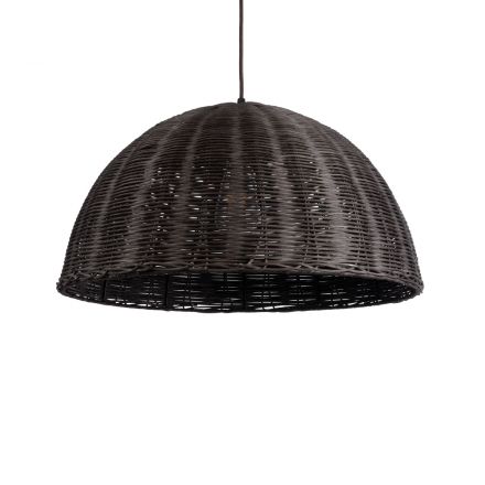 MONTANA Boho Κρεμαστό Φωτιστικό - Φ50 x Υ25cm Σκούρο Καφέ Μπαμπού Πλέγμα 