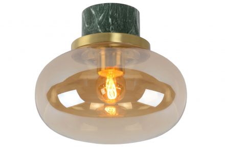LORENA - Flush Φωτιστικό Οροφής Bathroom - Ø 23 cm - 1xE27 - IP44 - Amber