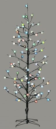 LN Φωτιζόμενο Χριστουγεννιάτικο Δέντρο Με Μπίλια 68Led ,Προγράμματα Rgb Και Μετασχηματιστή Ip20 ,120cm