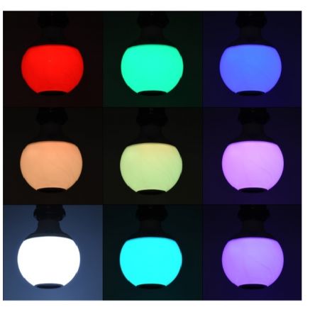 Λάμπα LED G95 12W 780lm 260° με Ενσωματωμένο Bluetooth Ηχείο 3W - Εναλλαγή Φωτισμού μέσω Τηλεχειριστηρίου & Μέσω Smart Home Εφαρμογής HappyLighting APP - RGBW 