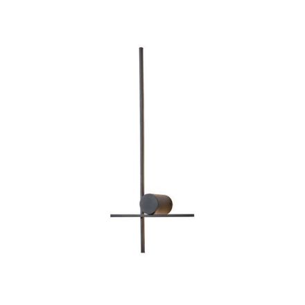 Απλίκα Τοίχου Μεταλλική LED 12W 3000K 1200Lm 600x200x60mm Μαύρο CLIO