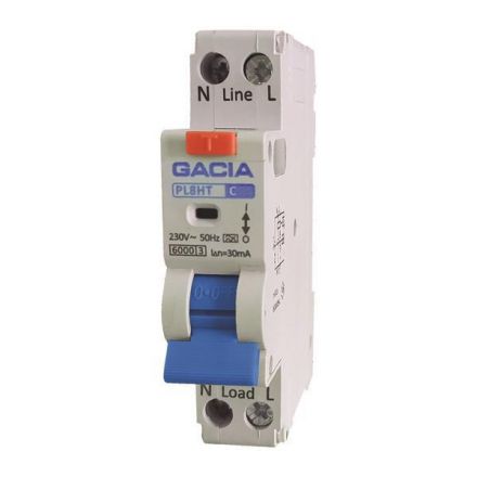 Ρελε Rcbo Μονοπολικο 32A 6Ka 30Ma 1+N Gacia Type B