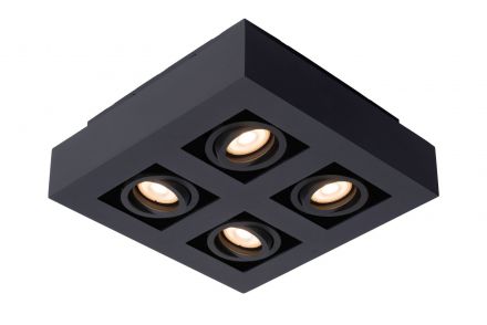 XIRAX - Spot Οροφής - LED Dim to warm - GU10 - 4x5W 2200K/3000K - Black