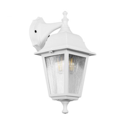 SOLME 203-0221 Vintage Επιτοίχιο Φωτιστικό Φαναράκι Μονόφωτο 1 x E27 IP44 Λευκό Πλαστικό Σώμα - Μ19 x Π15 x Υ35cm