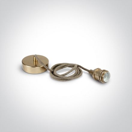 Κρεμαστό Ντουί LED E27 Σχοινί Brushed Brass