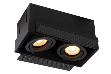 TRIMLESS - Χωνευτό Spot - 2xGU10 - Black