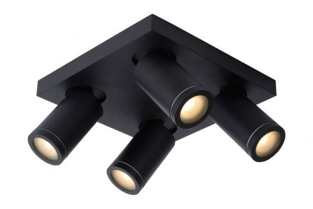 TAYLOR - Spot Οροφής Bathroom - LED Dim to warm - GU10 - 4x5W 2200K/3000K - IP44 - Black