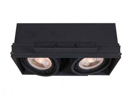 TRIMLESS - Χωνευτό Spot - 2xGU10 - Black 12W