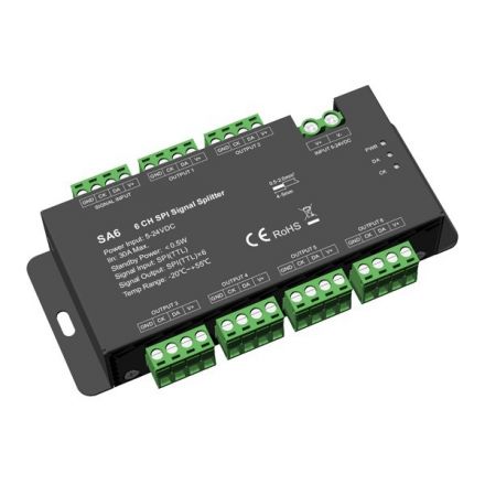 SPI Spliter (PIXEL) ''SA6'' 1 Ομάδα ΣΕ 6 Ομάδες 5-24VDC