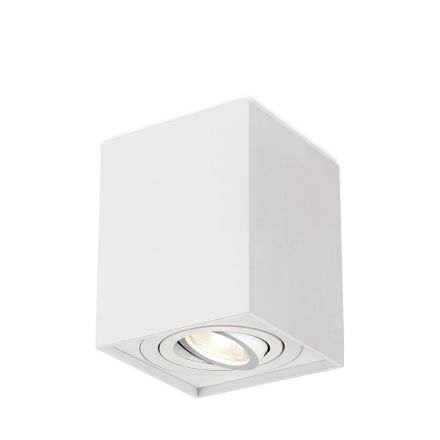 Τετράγωνο Spot Οροφής LED GU10 Gama Λευκό 8x8x10cm