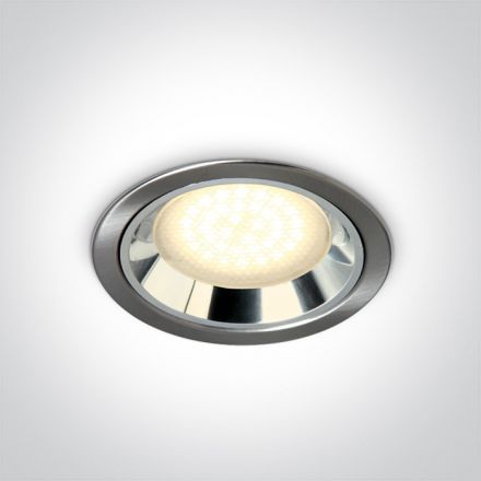 Χωνευτό Spot LED GX53 Steel Brushed Chrome IP20 100-240V