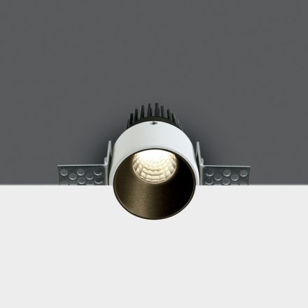 Χωνευτό Trimless LED Spot 3W 3000K Αλουμίνιο Μαύρο Dark Light