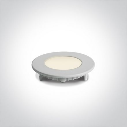 Στρογγυλό Χωνευτό LED Panel 3W 3000K Die Cast Λευκό IP40 230V