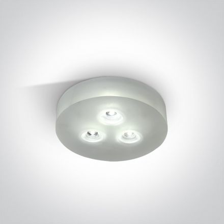 One Light Διακοσμητικό LED Spot 3x1W 6000K Ακρυλικό Dimmable