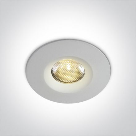 Χωνευτό Σποτ COB LED 3W 4000K Αλουμίνιο Λευκό IP65