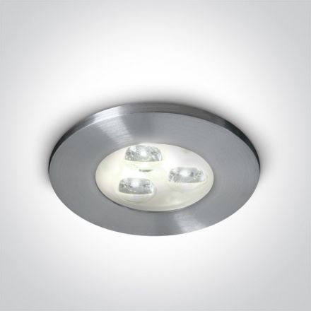 Χωνευτό Σποτ LED 3x1W 3000K Αλουμίνιο IP65
