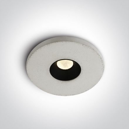 Στρογγυλό Χωνευτό Spot LED 4.5W 3000K Τσιμέντο Dark Light