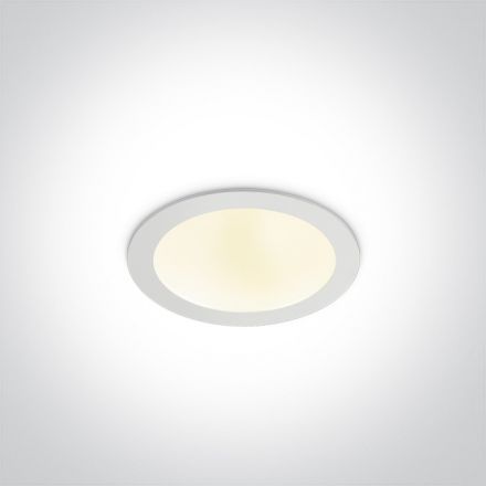 One Light Χωνευτό COB LED Spot 5W 4000K 100° Die Cast Λευκό IP53 230V Dimmable