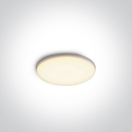 One Light Στρογγυλό Χωνευτό LED Spot 6W SMD 3000K 120° Frameless Die Cast Λευκό IP65 230V