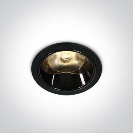 Χωνευτό Σποτ COB LED 6W 3000K Die Cast 230V Μαύρο/Dark Chrome Reflector