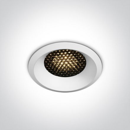 Χωνευτό Σποτ LED 6W Honeycomb Die Cast Αλουμίνιο Λευκό Dark Light
