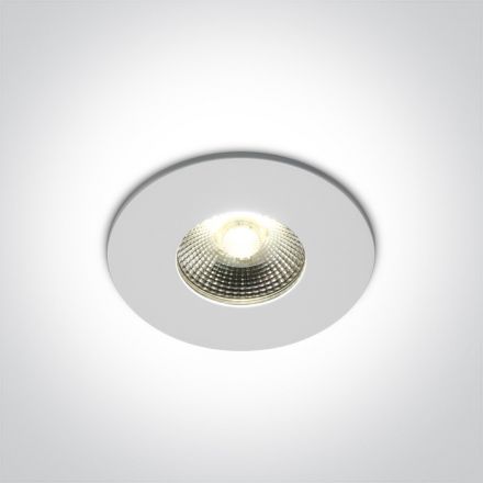 Χωνευτό Σποτ LED 6W Dimmable 3000K Αλουμίνιο Χωρίς Ring IP65 Fire Rated