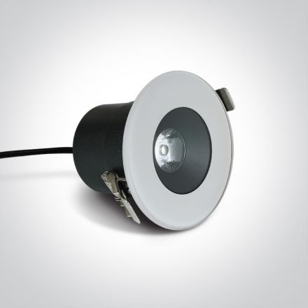 One Light Χωνευτό Σποτ COB LED 6W 3000K Αλουμίνιο/Γυαλί 100-240V Λευκό IP65